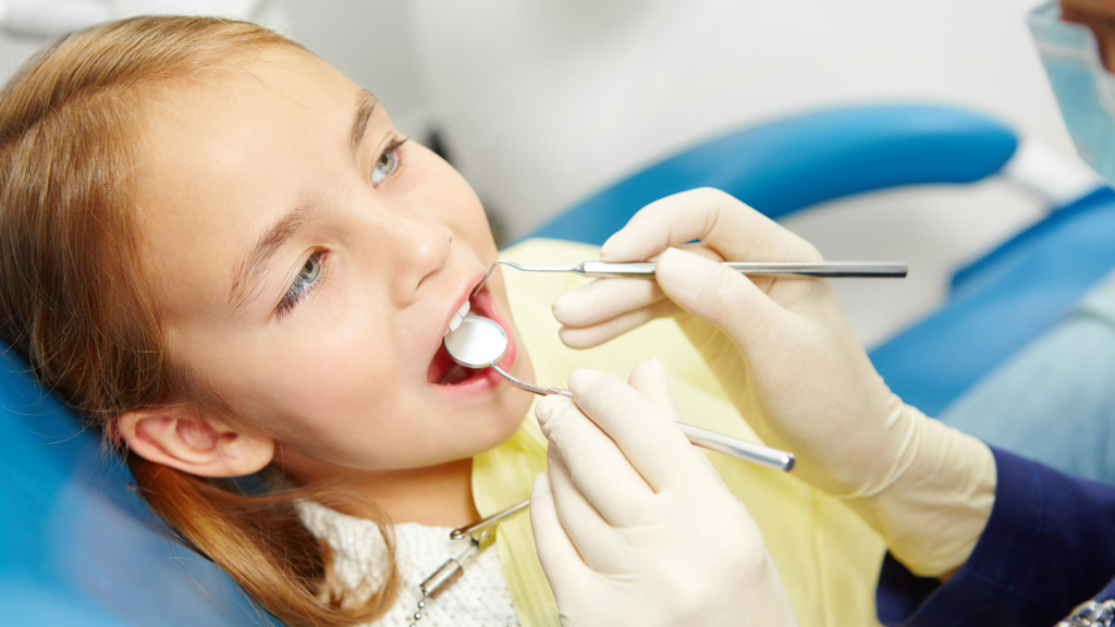 Girl getting dental crown consultation in Greater St. Louis MO